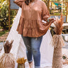 Limos And Lattes Shift Top In Camel Curves Image - 1