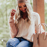 Cold Weather Memories Ultra Soft Cardigan In Blush Image - 1
