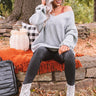 Denver Delights Knit Tunic Sweater In Grey Image - 1