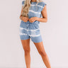 Sweet Siesta Tie Dye Shorts In Blue Image - 1