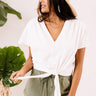 Time To Unwind Tie Top In White Image - 1