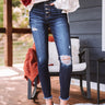 The Amberlin High Waist Distressed Skinny Image - 1