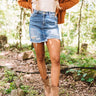 The Steph Distressed Denim Skirt Image - 1