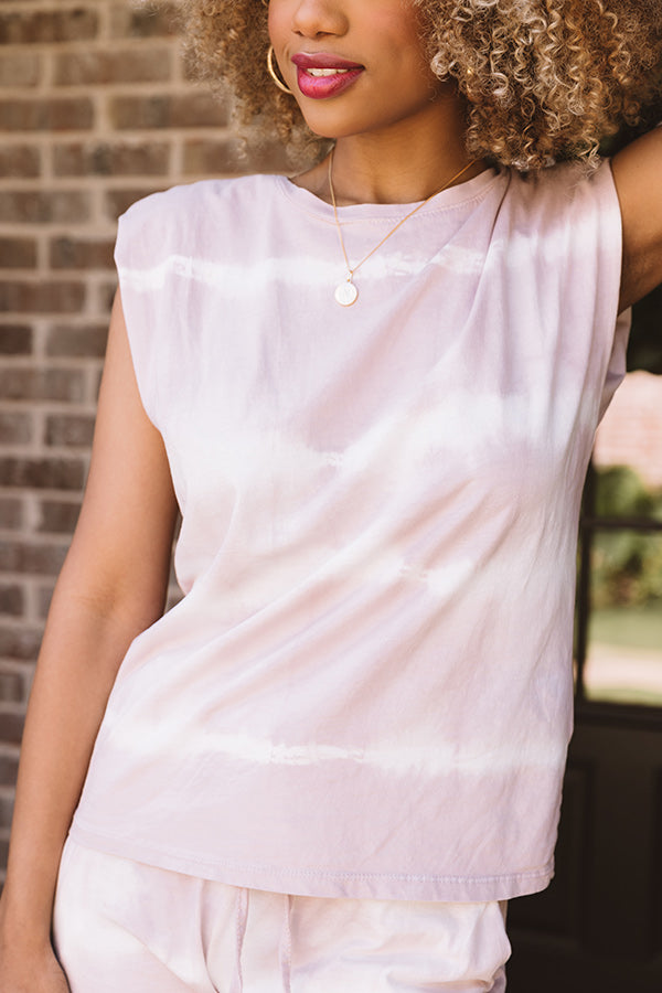 Sweet Siesta Tie Dye Top In Blush Image - 5