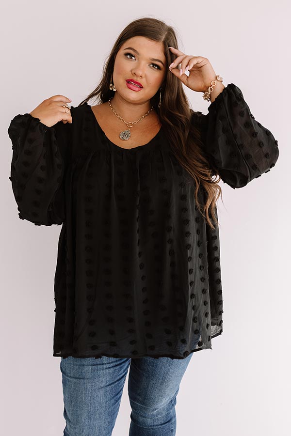 Chic On The Side Babydoll Top In Black   Curves Image - 2