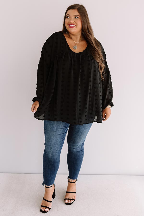 Chic On The Side Babydoll Top In Black   Curves Image - 3