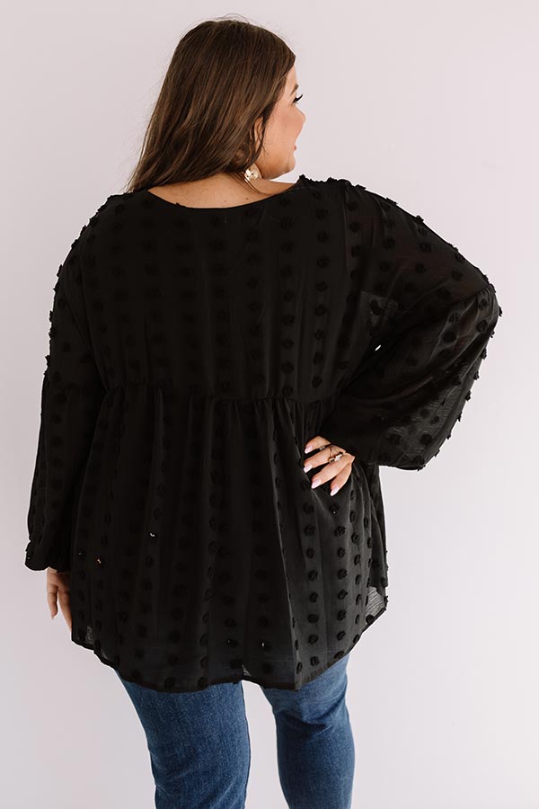 Chic On The Side Babydoll Top In Black   Curves Image - 4