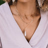 Clearly Chic Semi Precious Layered Necklace In White Image - 1