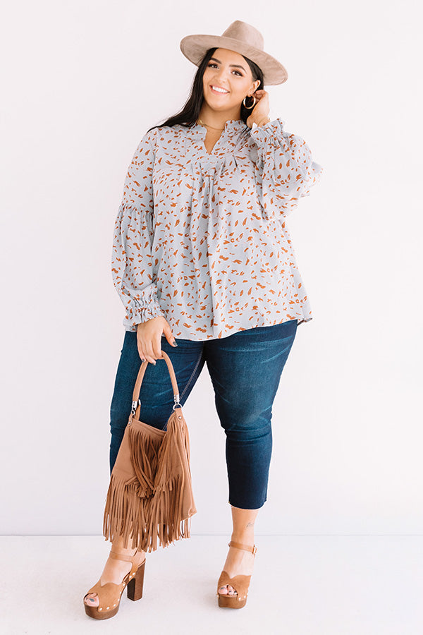 Love In Tribeca Shift Top In Airy Blue Curves Image - 2