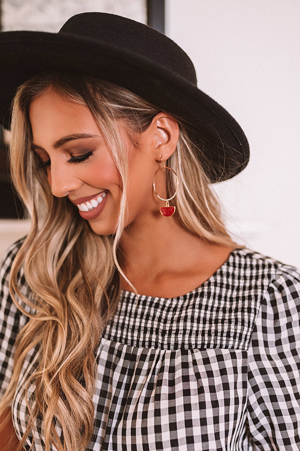 Real Life Glam Earrings in Red