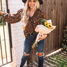 Sweet Gaze Leopard Shift Top In Brown Image - 1