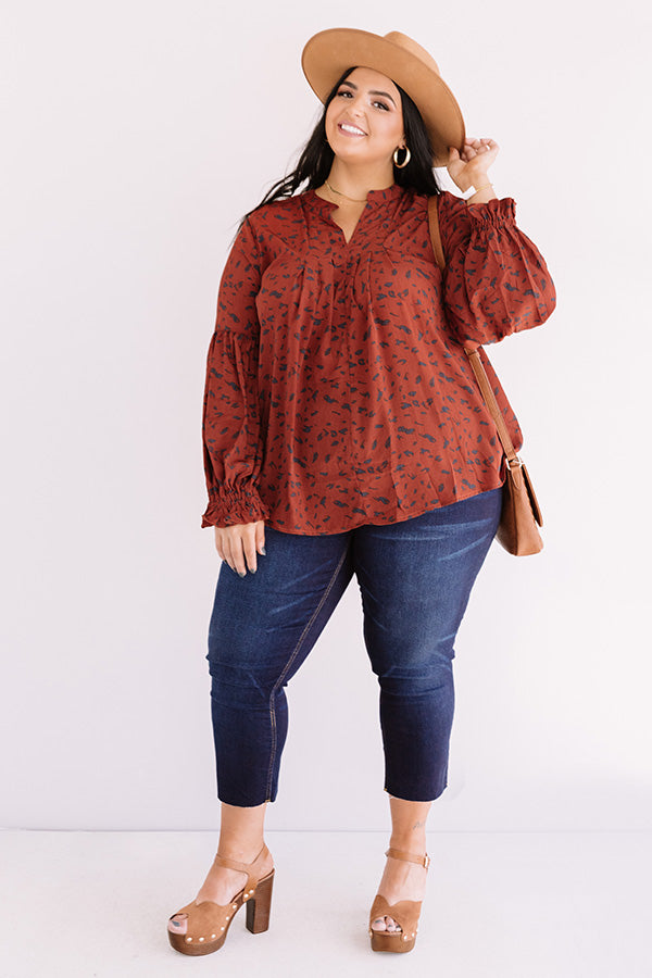 Love In Tribeca Shift Top In Dark Rust  Curves Image - 1