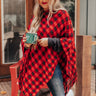 Fall In Vermont Buffalo Check Poncho In Red Image - 1