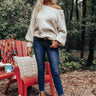Pumpkin Spice Cable Knit Sweater In Ivory Image - 1