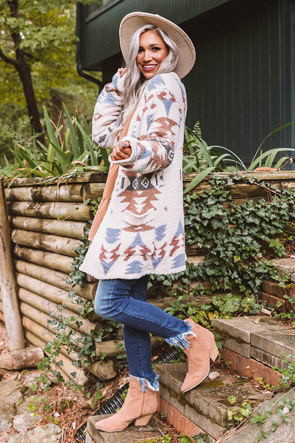 Lost In The Adirondacks Cardigan In Ivory Image - 4