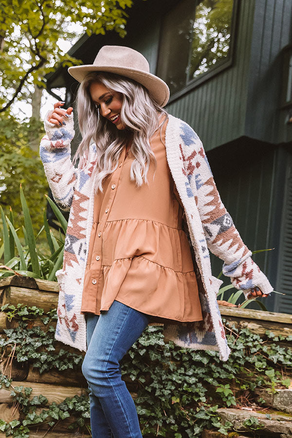 Lost In The Adirondacks Cardigan In Ivory Image - 1