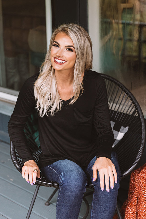 Aspen Hideaway Shift Top In Black