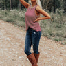 Back Together Stripe Tank In Wine Image - 1