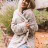 Pumpkin Patch Cozy Knit Cardigan In Warm Taupe Image - 1
