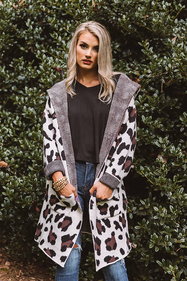 Tea Time Cozy Leopard Cardigan