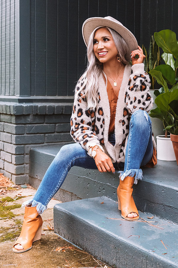 Fawning Over You Ultra Soft Leopard Cardigan In Brown Image - 2