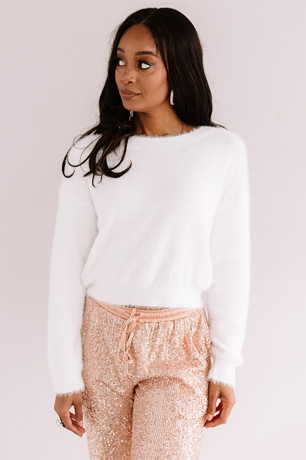 Cozy Stay Ultra Soft Sweater In White Image - 1