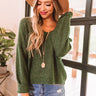 Headed To Aspen Knit Sweater In Hunter Green Image - 1