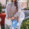 Botanical Brunch Shift Top In Mocha   Curves Image - 1