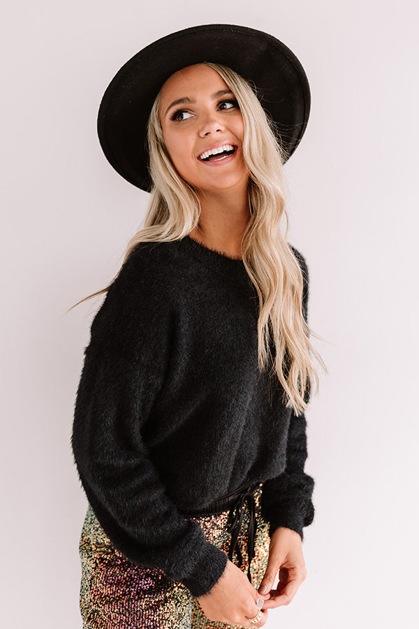 Cozy Stay Ultra Soft Sweater In Black