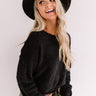 Cozy Stay Ultra Soft Sweater In Black Image - 1