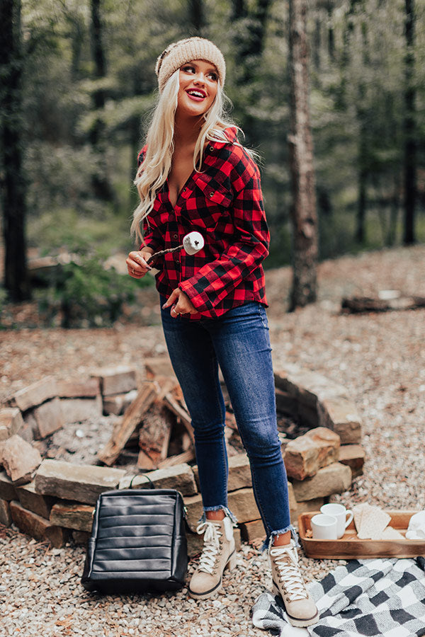 Slice Of Pie Flannel Top In Red Image - 2
