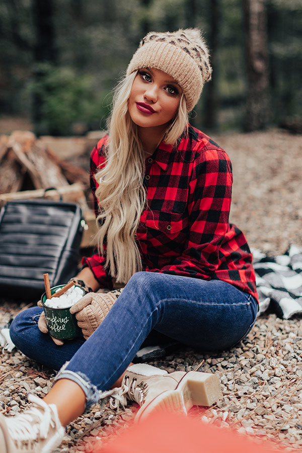 Slice Of Pie Flannel Top In Red Image - 1