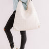 Bryant Park Bungalow Faux Leather Tote In Stone Image - 1