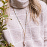 Skylit Beauty Semi Precious Necklace In Taupe Image - 1