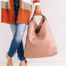 Bryant Park Bungalow Faux Leather Tote In Light Rustic Rose Image - 1