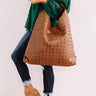Bryant Park Bungalow Faux Leather Tote In Chestnut Image - 1