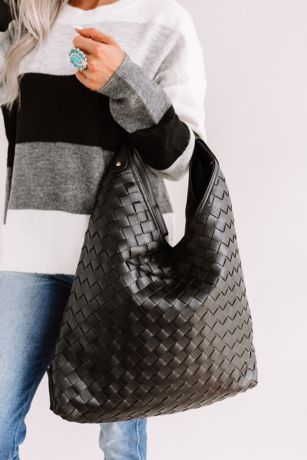 Bryant Park Bungalow Faux Leather Tote In Black