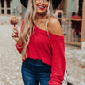 Sweet Solitude Knit Sweater In Red Image - 1