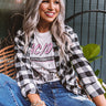 Slice Of Pie Flannel Top In White Image - 1