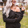 Haystack Waffle Knit Top In Black Image - 1