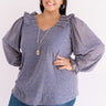 Lighting Candles Shift Top In Dark Periwinkle Curves Image - 1