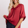 Kissing By Candlelight Shift Top In Wine Image - 1