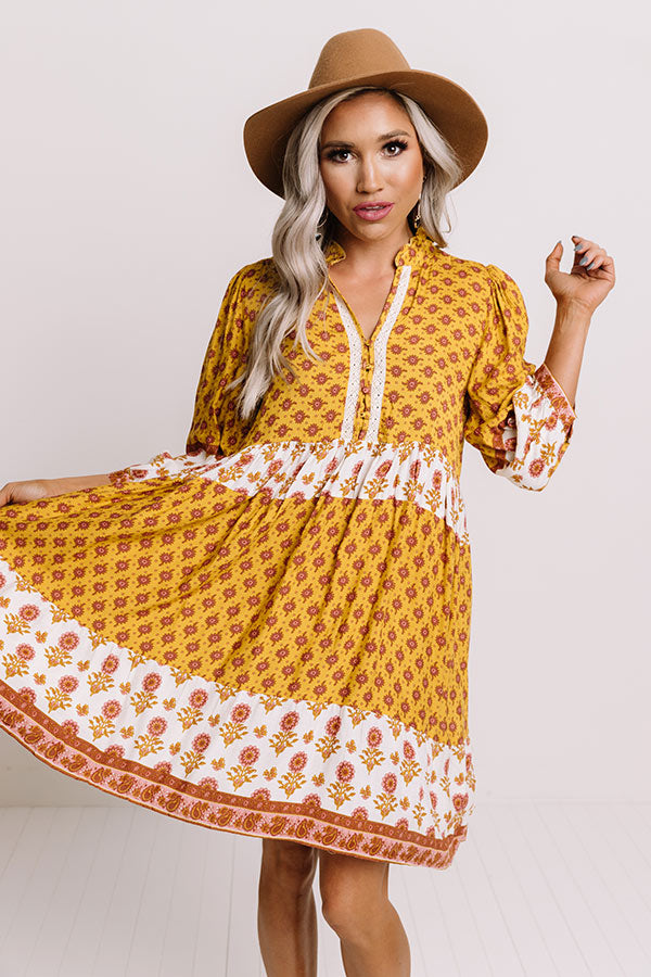 Carolina Sunsets Babydoll Shift Dress Image - 3