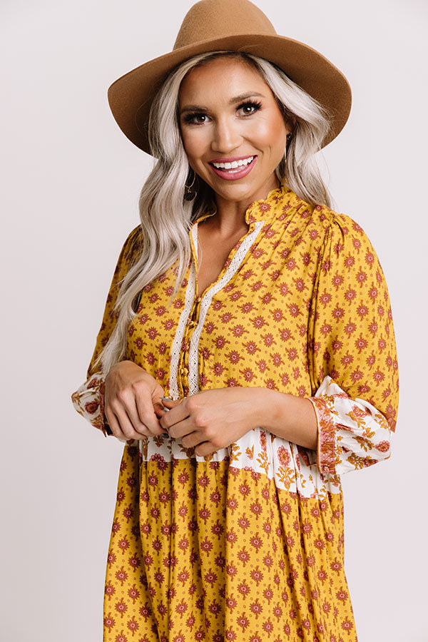 Carolina Sunsets Babydoll Shift Dress Image - 4