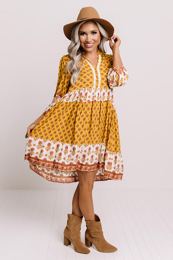 Carolina Sunsets Babydoll Shift Dress Image - 2