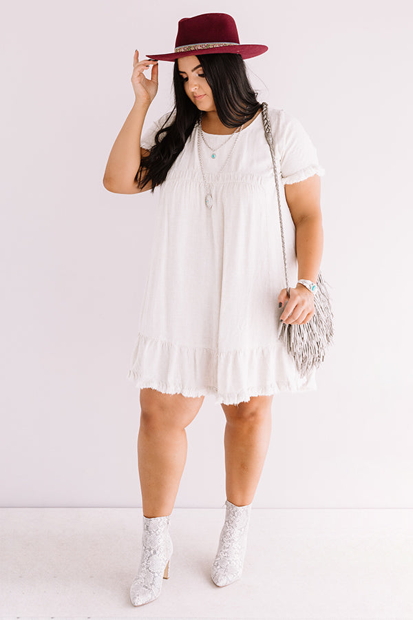 Guest List Babydoll Dress in Stone Curves Image - 1