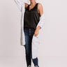 Talking All Night Shift Top In Black Image - 1