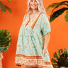 Madison Square Garden Babydoll Dress In Aqua   Curves Image - 1