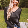 In Between The Pines Shift Top In Black Image - 1