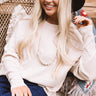Coffee In Connecticut Ribbed Sweater In Iced Latte Image - 1